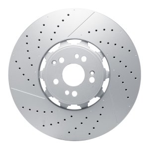 Mercedes-Benz Gls63 AMG Brake Rotor (1) - Front - R1 Concepts - Drilled & Slotted Geo-Carbon - `21-`25